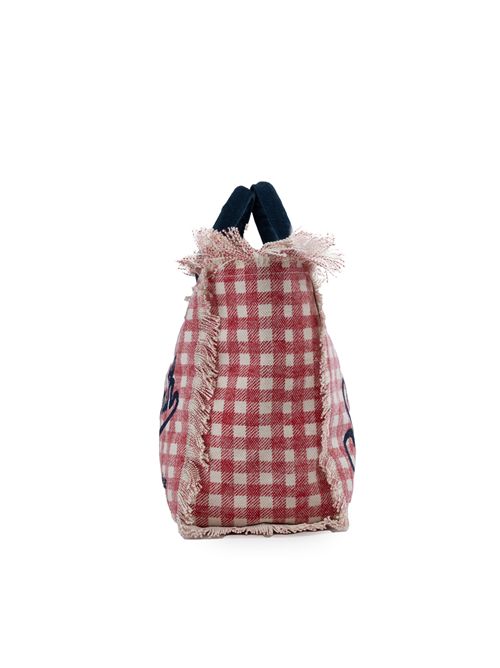 Borsa Colette Vichy in tela di cotone a quadri Rosso/Bianco Mc2 Saint Barth | COLETTE04199H VICHY 41